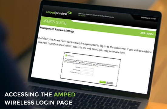 ACCESSING THE AMPED WIRELESS LOGIN PAGE